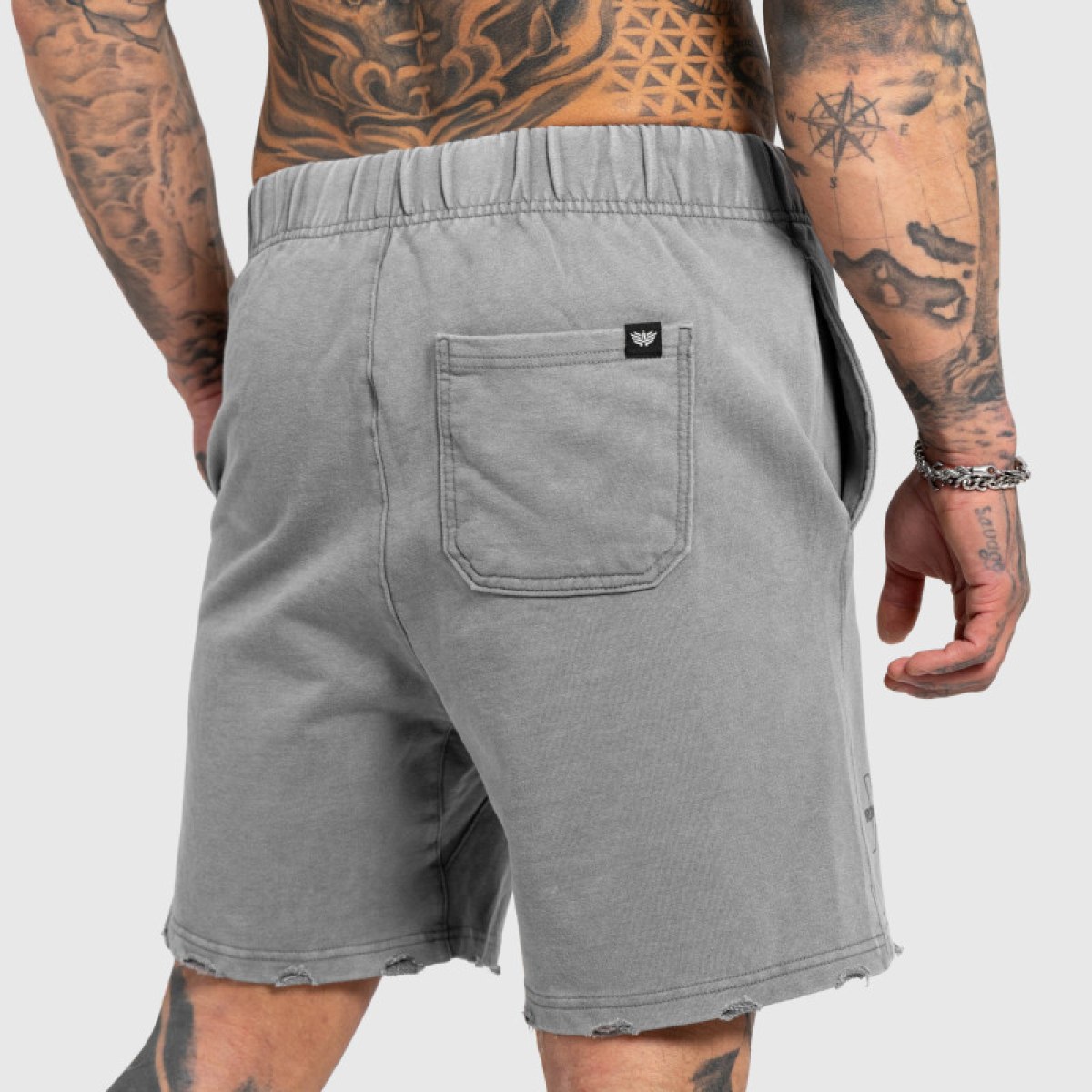 Pánske kraťasy Iron Aesthetics X Washed, sivé · záber 4