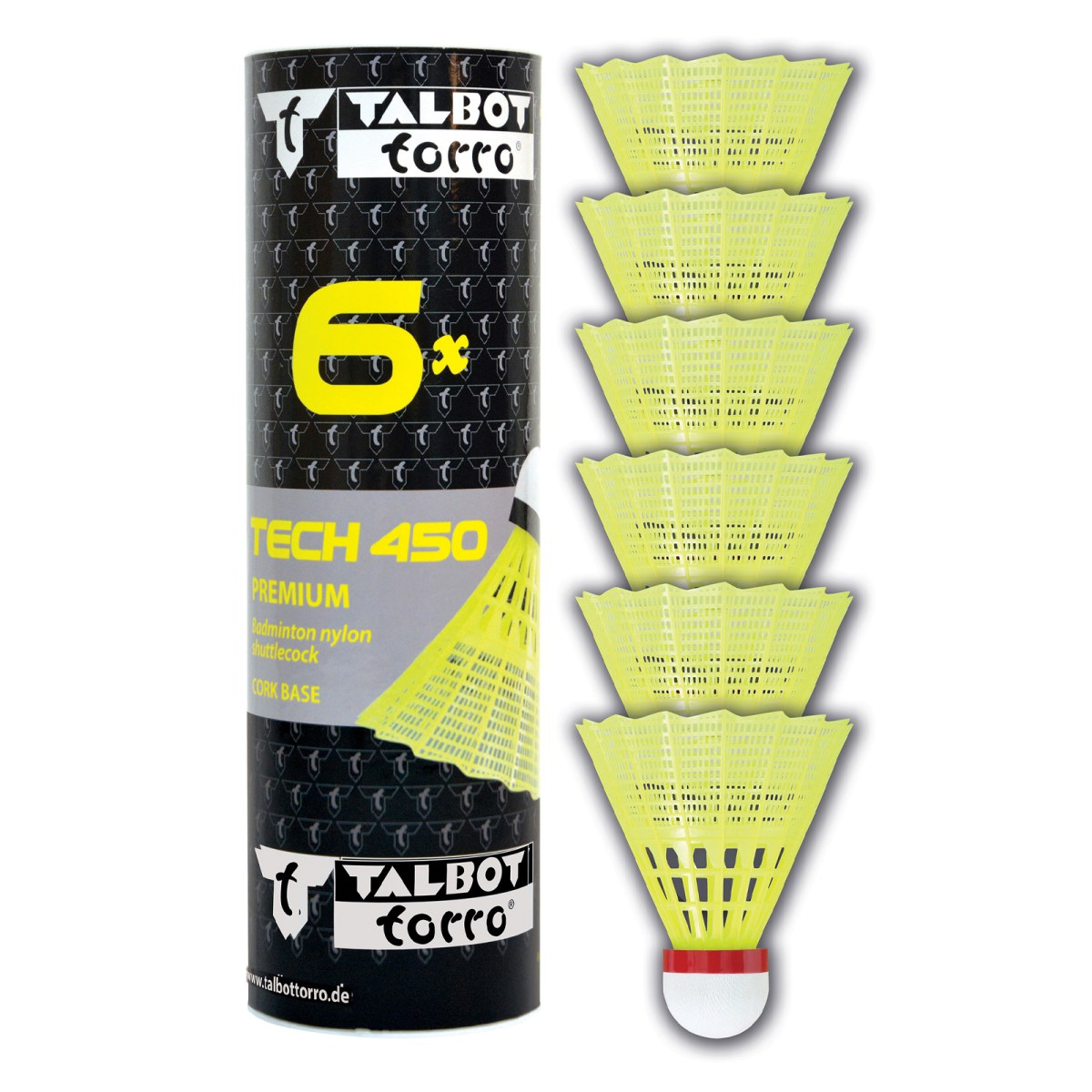 Bedmintonové loptičky TALBOT TORRO Tech 450 Fast 6ks - žlté · záber 1
