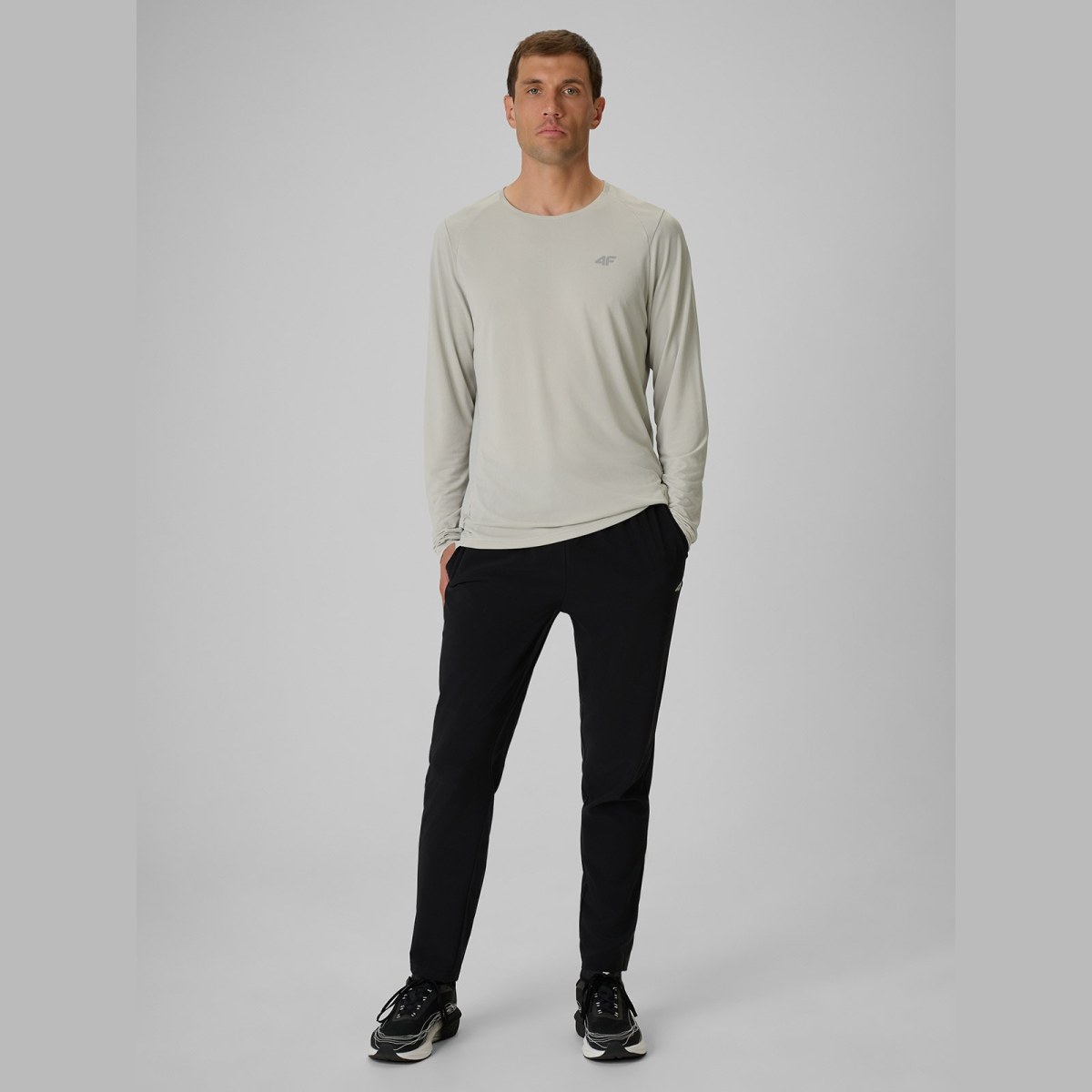Longsleeve na behanie rýchloschnúci pánsky - sivý · záber 2