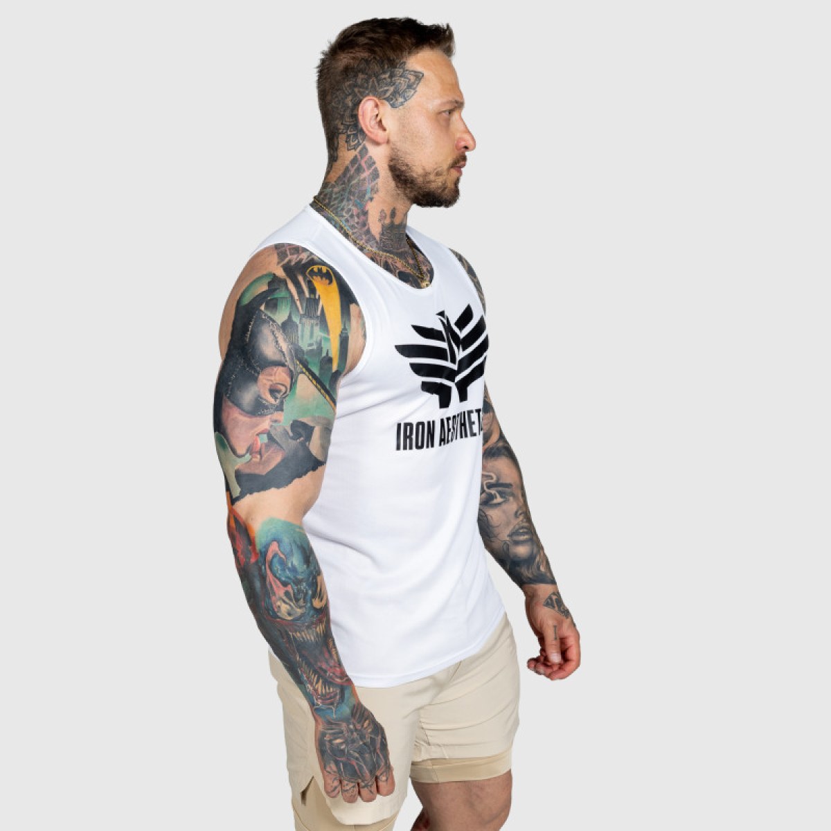 Športové tielko Iron Aesthetics Get Fit, biele · záber 4