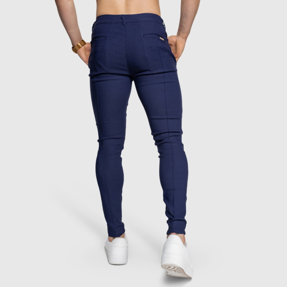 Strečové nohavice Iron Aesthetics Excellence, navy · záber 5
