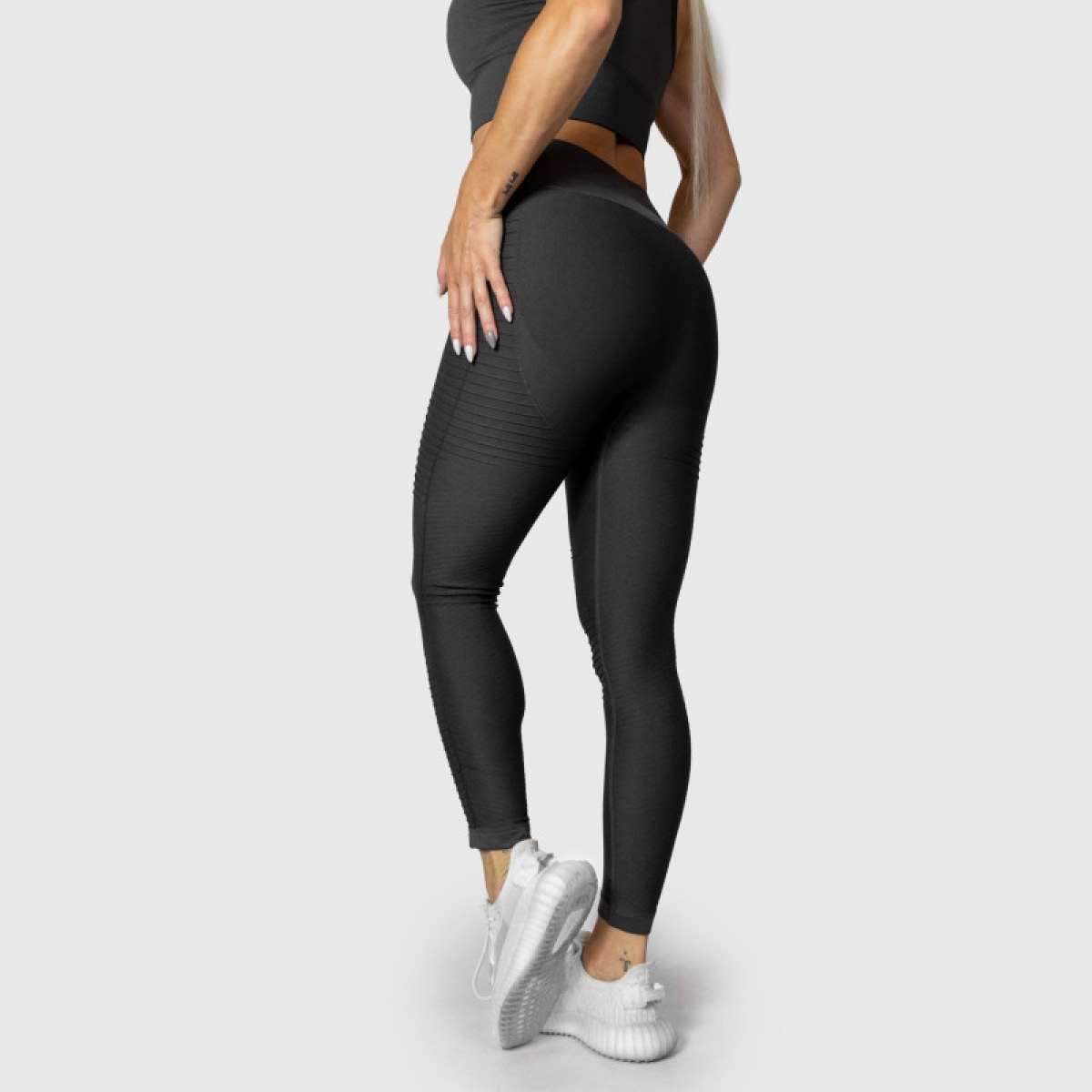 Bezšvové legíny Iron Aesthetics Dynamic, sivé · záber 5