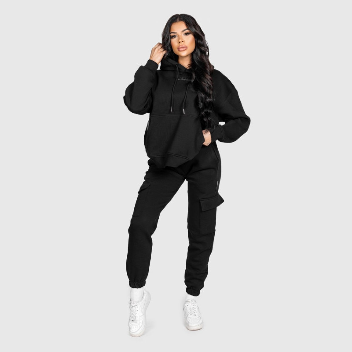Dámska oversize súprava Iron Aesthetics Cargo, čierna · záber 3