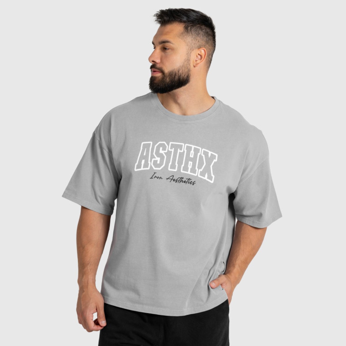 Pánske tričko Iron Aesthetics ASTHX, washed grey · záber 2