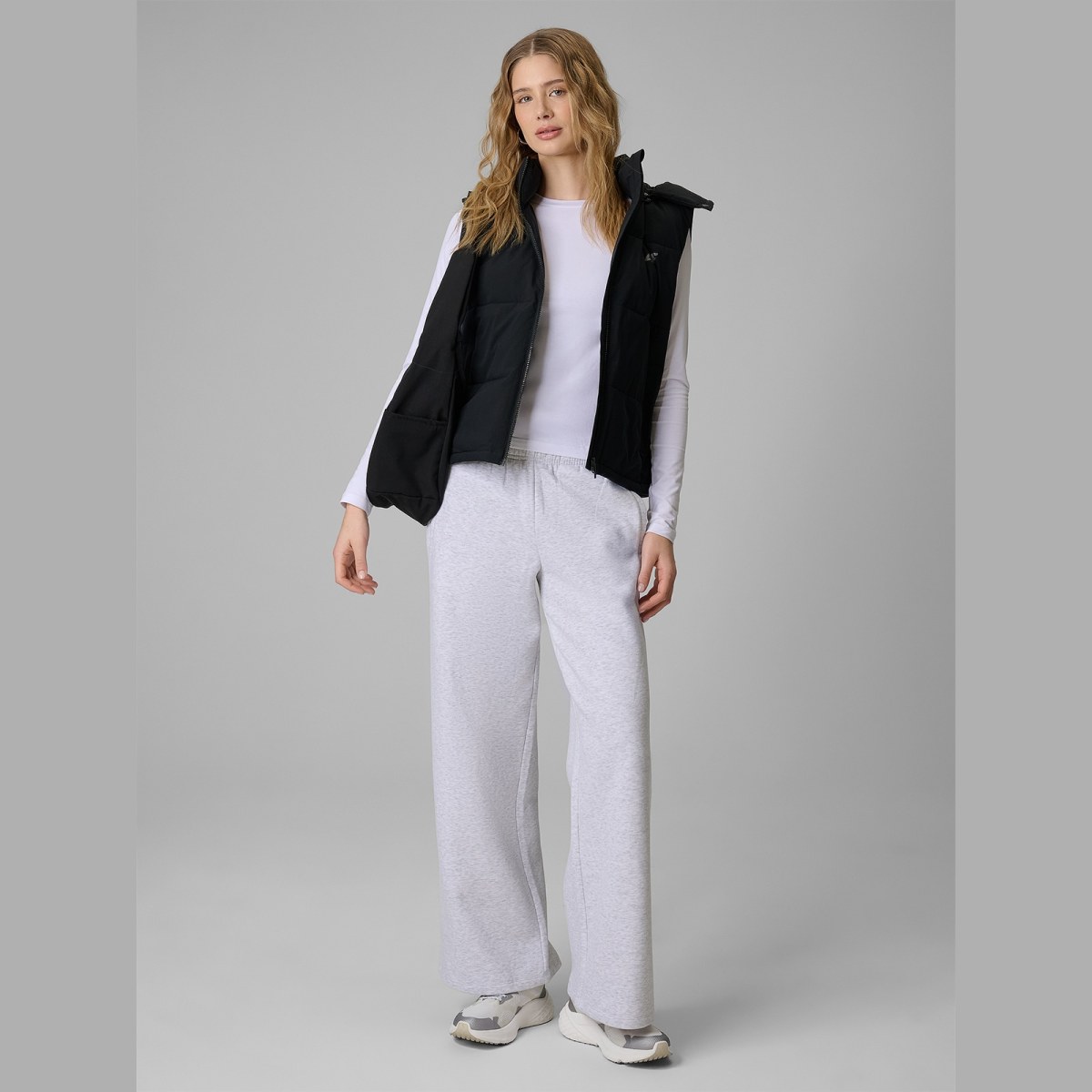 Slim hladký longsleeve dámsky - biely · záber 2