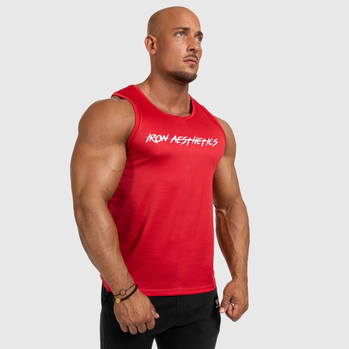 Pánske funkčné tielko Iron Aesthetics Sporty, červené · záber 2