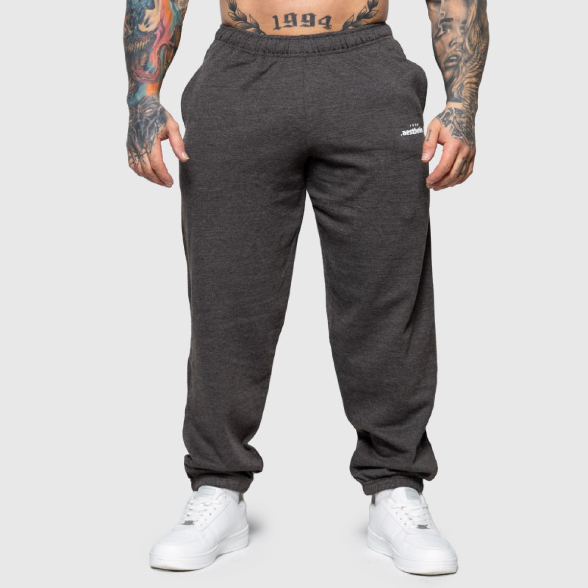 Oversized tepláky Iron Aesthetics Relaxed, charcoal · záber 1