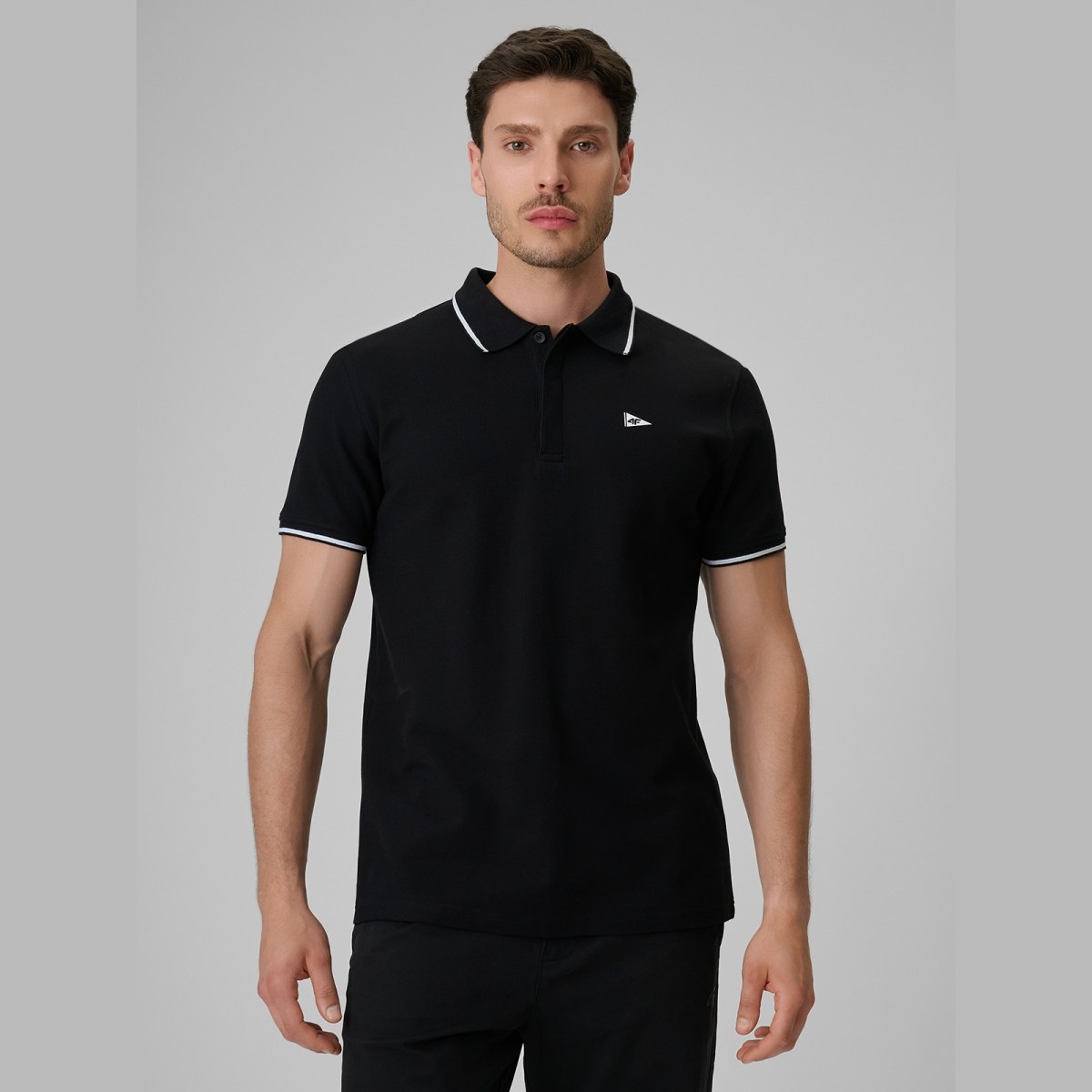 Polo tričko regular pánske - čierne · záber 3