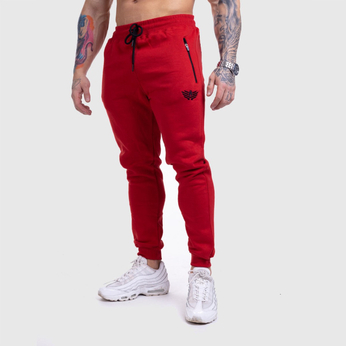 Jogger tepláky Iron Aesthetics Round, červené · záber 4
