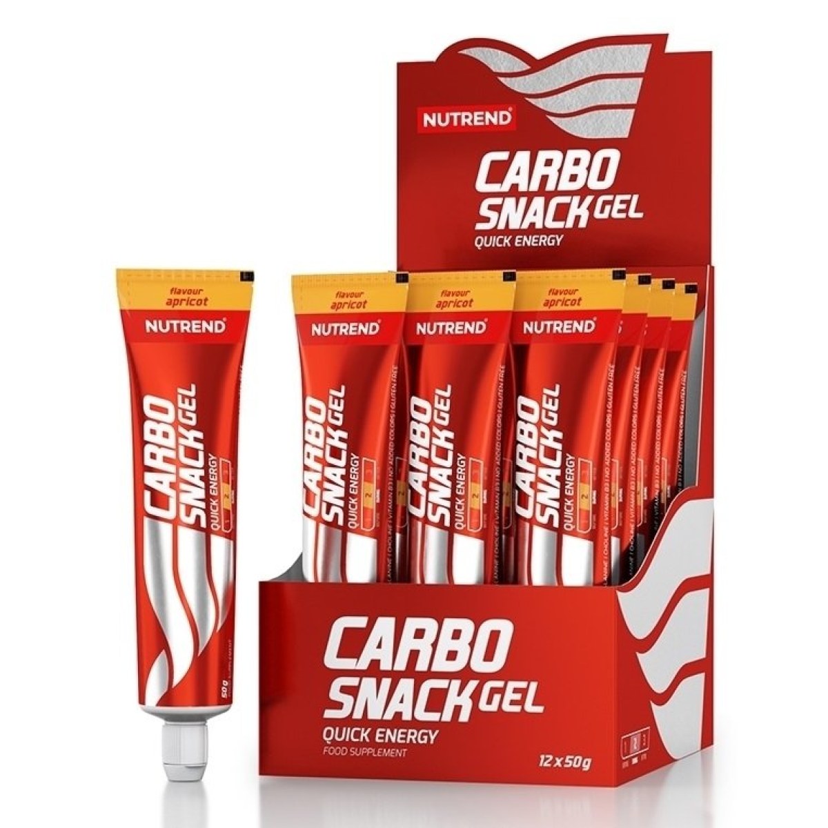 Carbo Snack tuba - Nutrend 12 x 50 g Apricot · záber 1