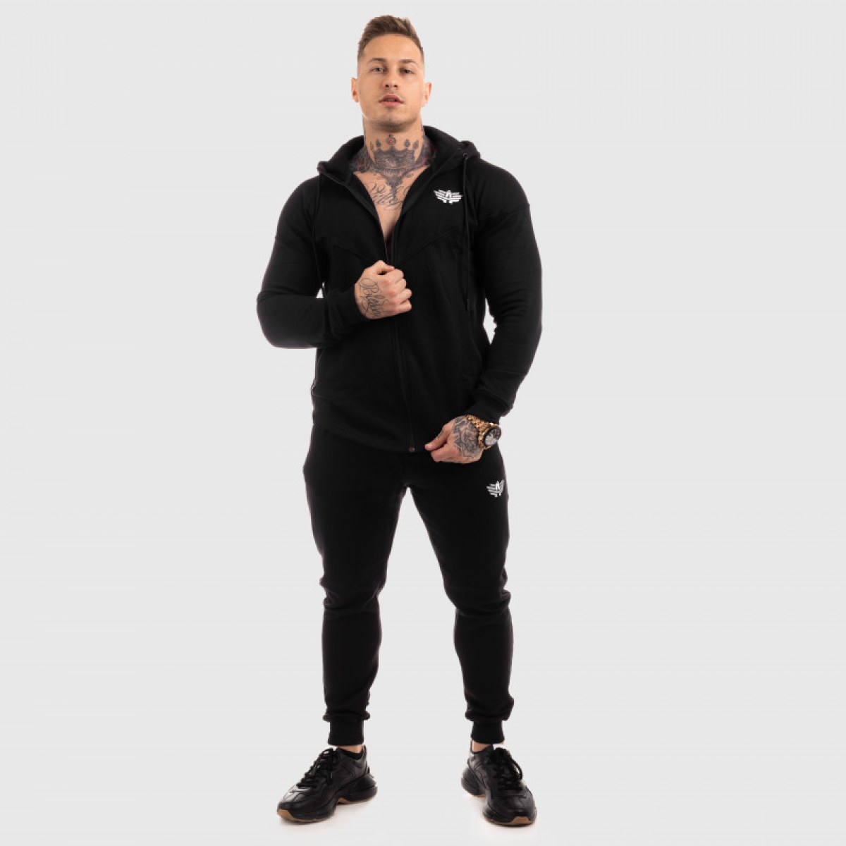 Pánska športová súprava Iron Aesthetics Round, čierna · záber 4