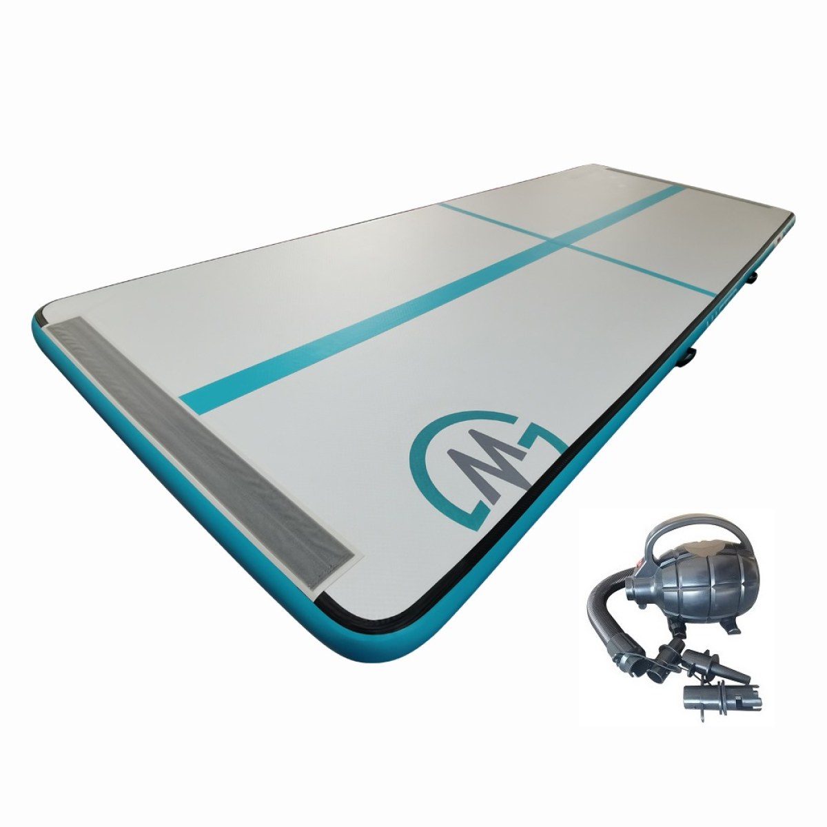 Airtrack MASTER S-Pro nafukovacia žinenka 400 x 150 x 10 cm - sivo-modrozelená · záber 1