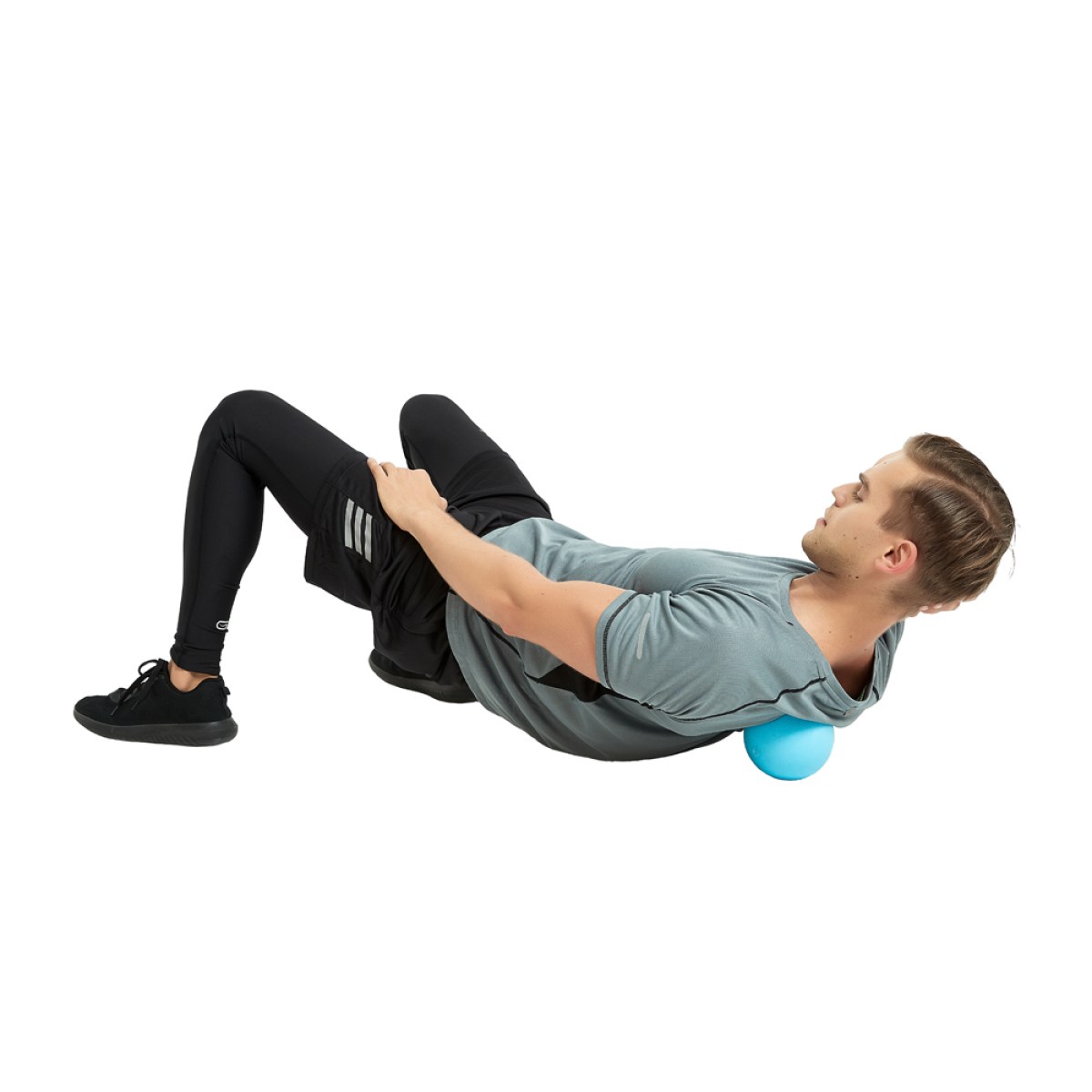 Masážna loptička inSPORTline Thera 12 cm - Farba: Modrá · záber 3