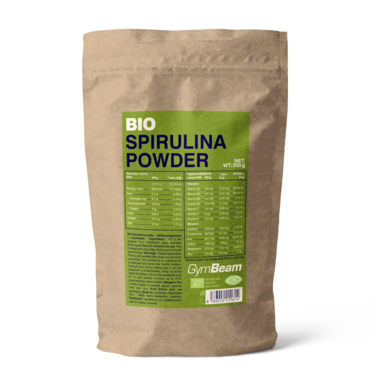 GymBeam BIO Spirulina prášok · záber 1