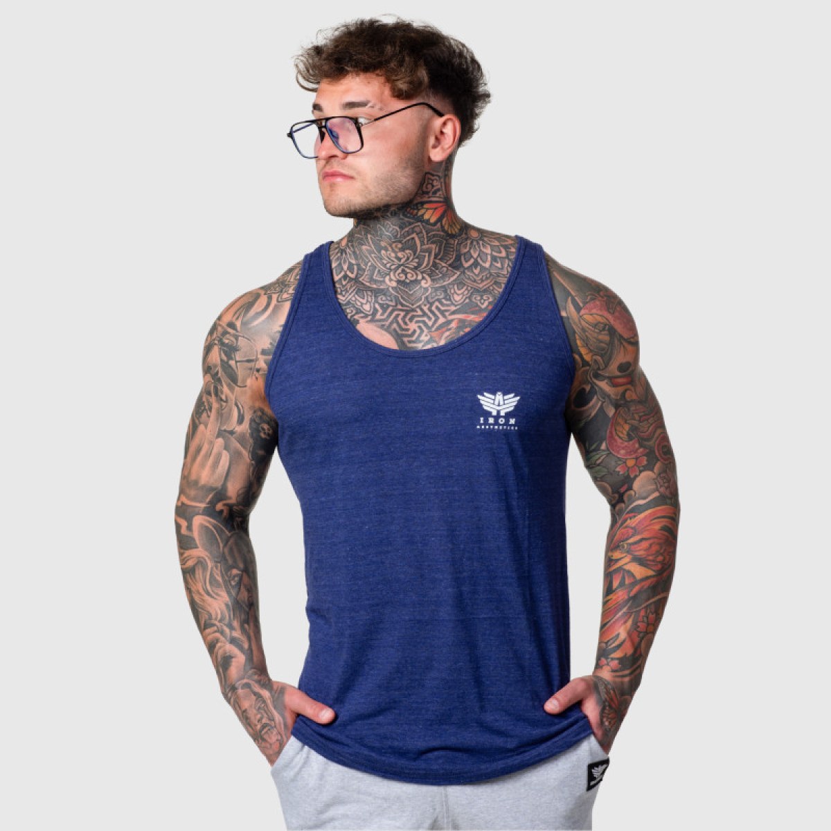Pánske tielko Iron Aesthetics Ease, indigo · záber 4