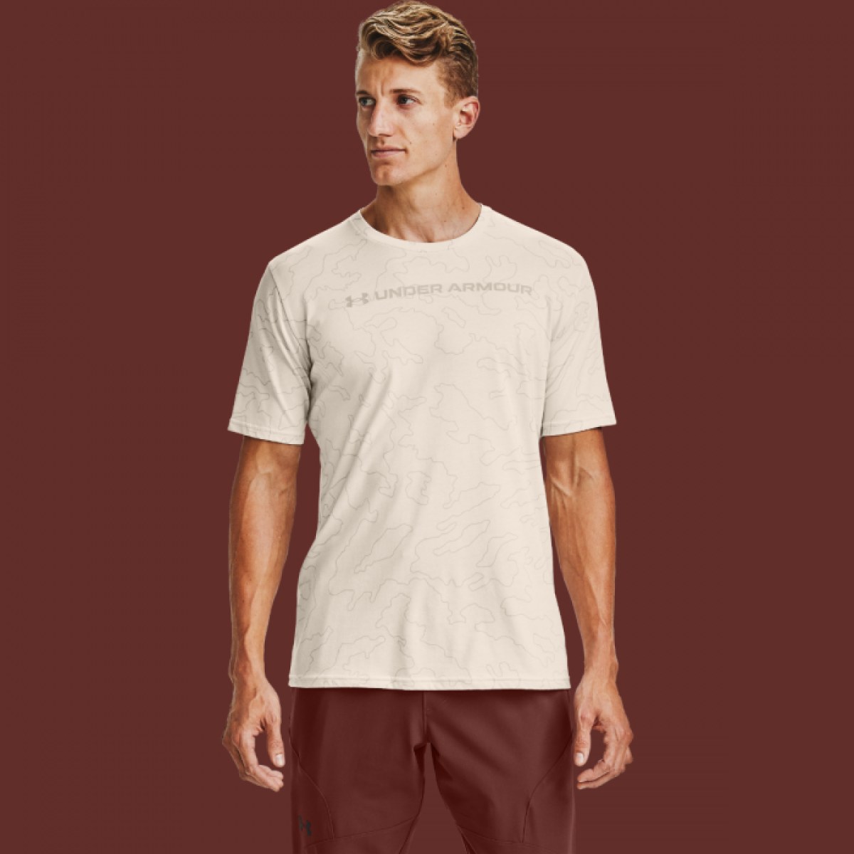 Under Armour Tričko All Over Wordmark Brown S · záber 1