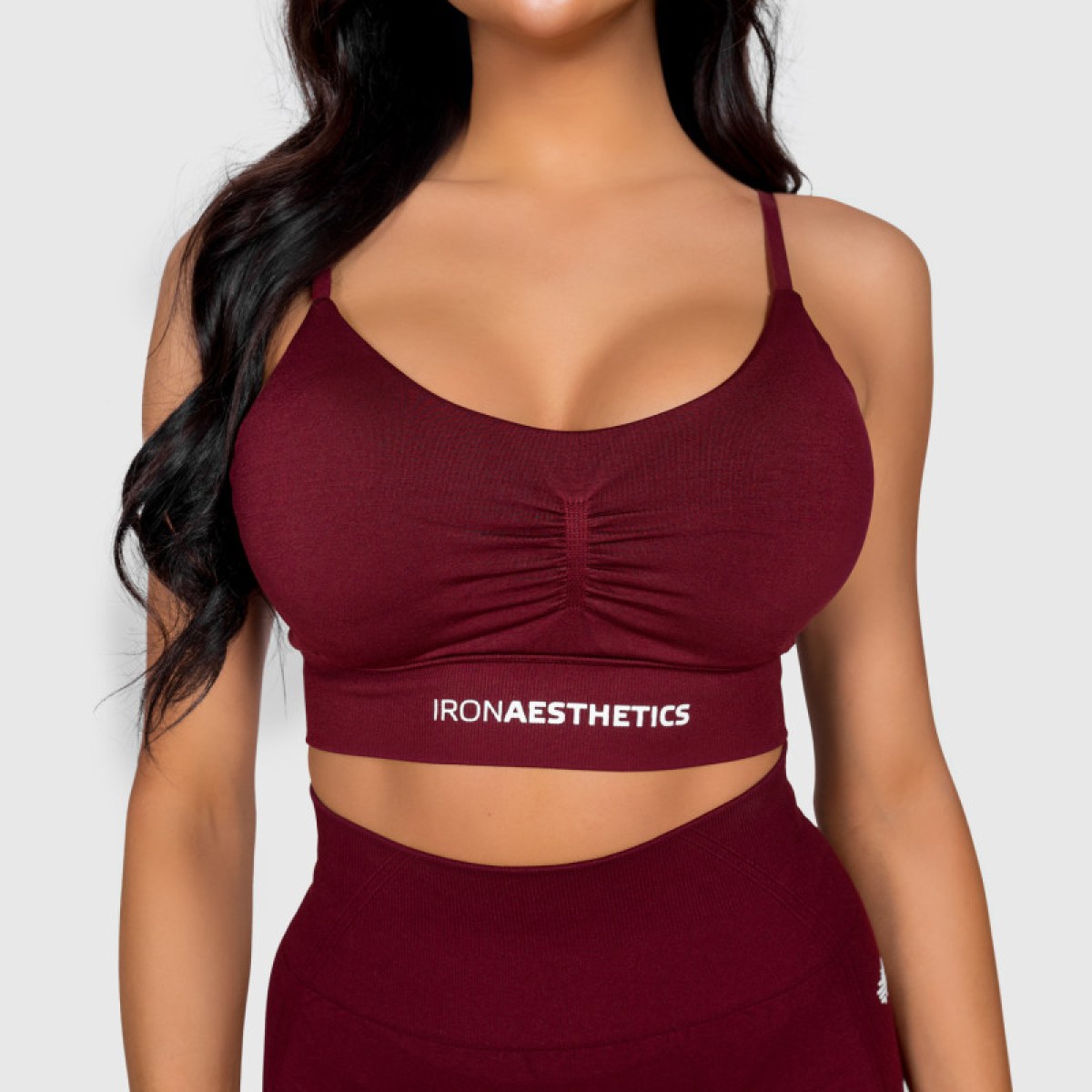 Športová podprsenka Iron Aesthetics Inspire, bordová · záber 4