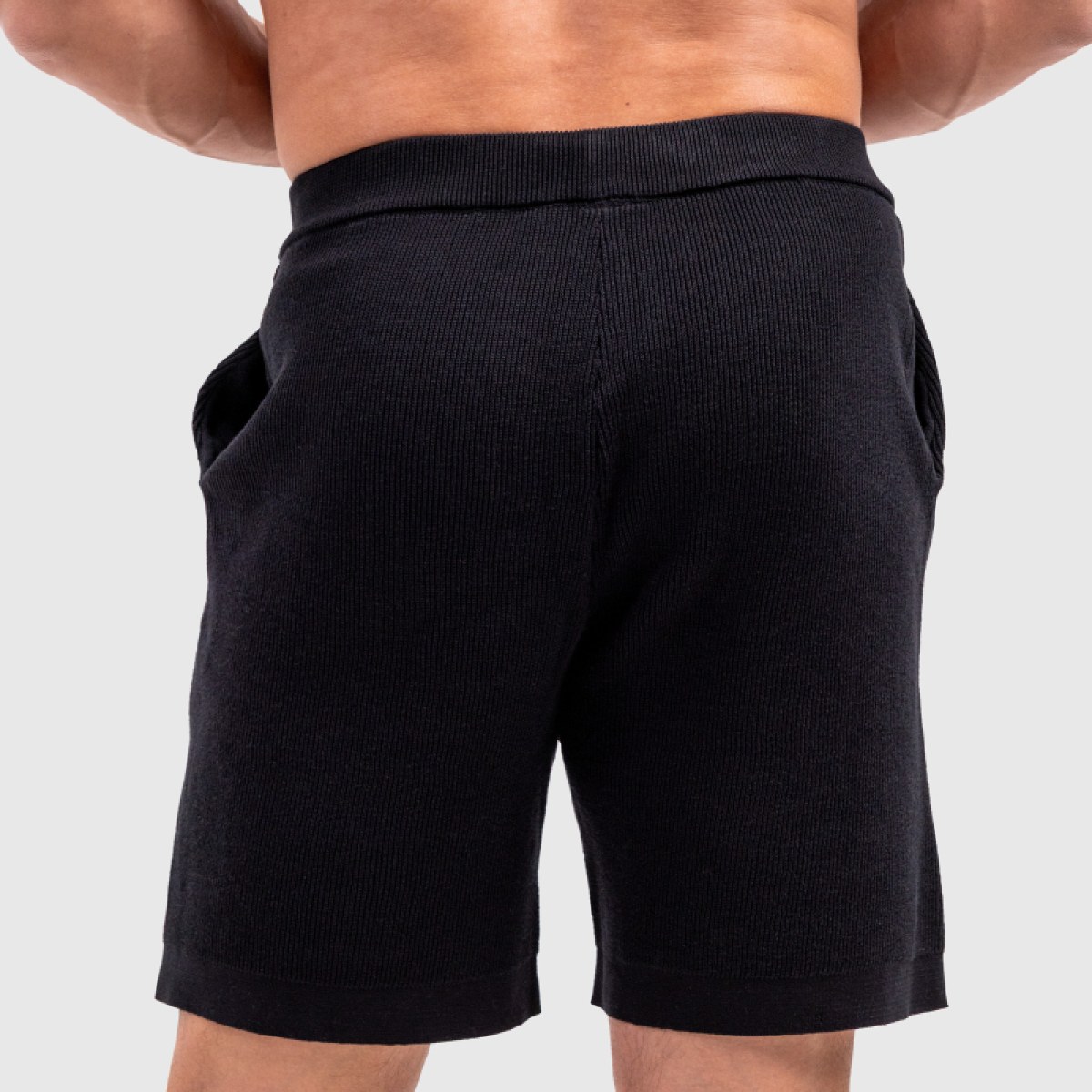 Pánske pletené kraťasy Iron Aesthetics Vibe, čierne · záber 5