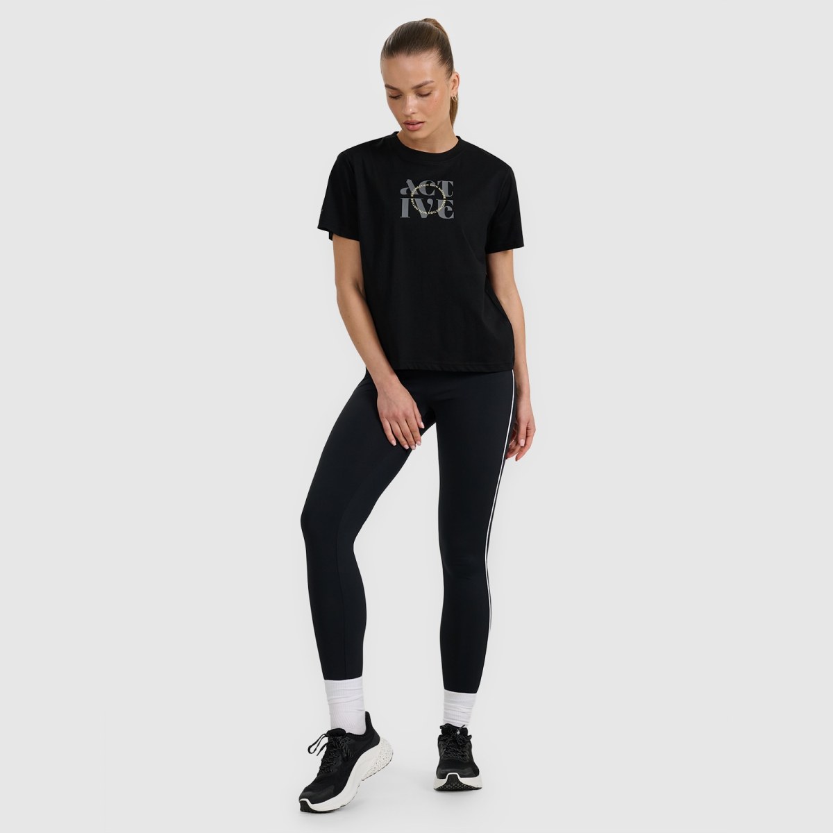 T-shirt s potlačou dámsky - čierny · záber 2