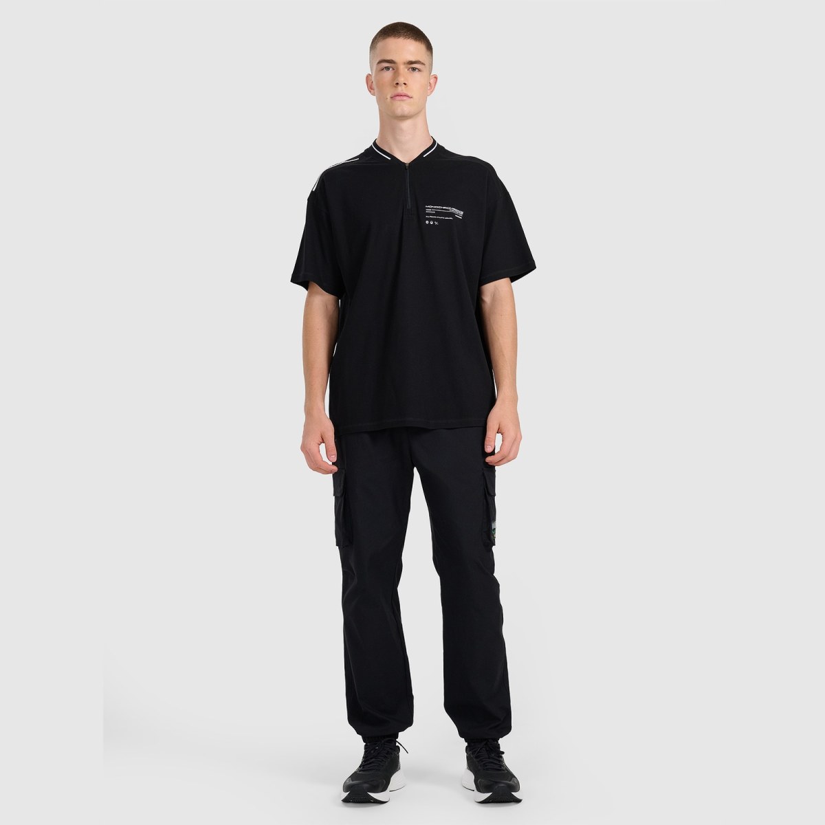 Pánske polo tričko oversize - čierne · záber 2