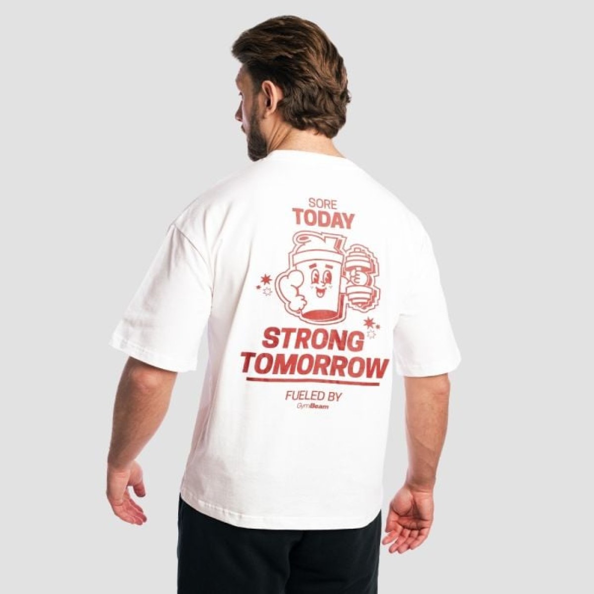 GymBeam Tričko Boxy Shaker White XXXL · záber 1