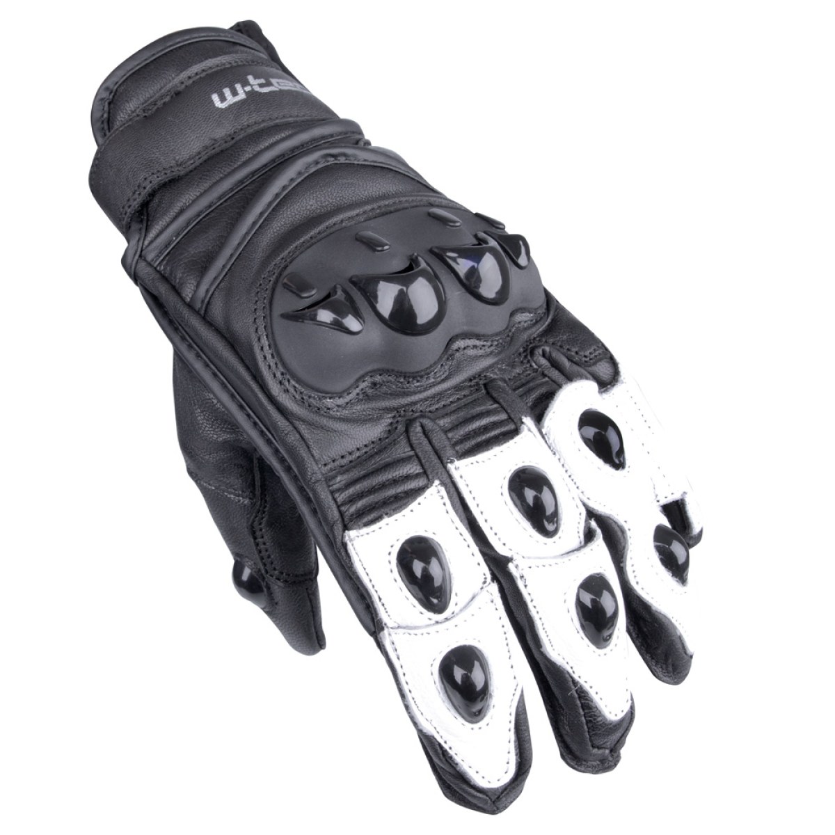 Moto rukavice W-TEC Radoon - Veľkosť: L | Farba: Biela · záber 1