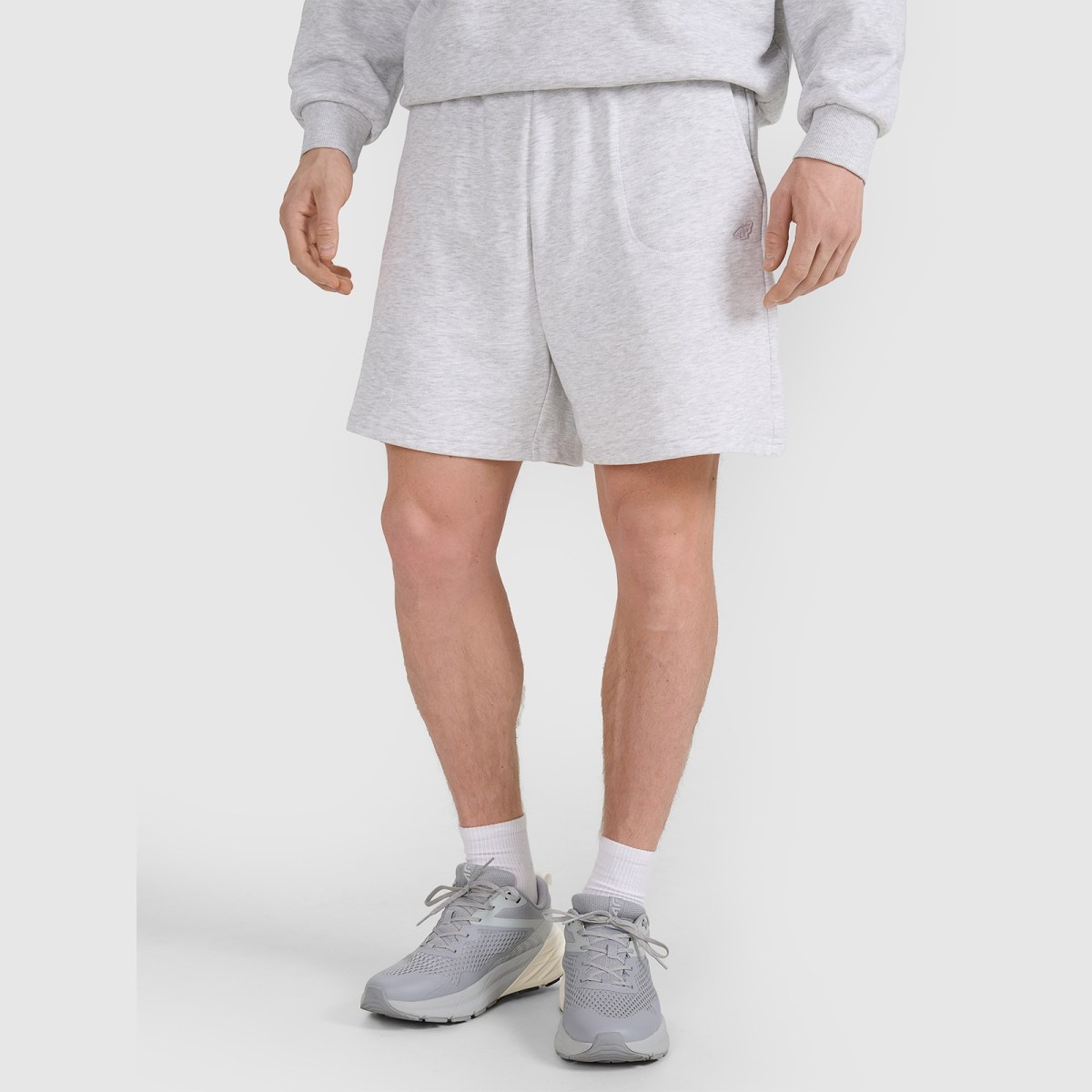 Unisex teplákové šortky - šedé · záber 2