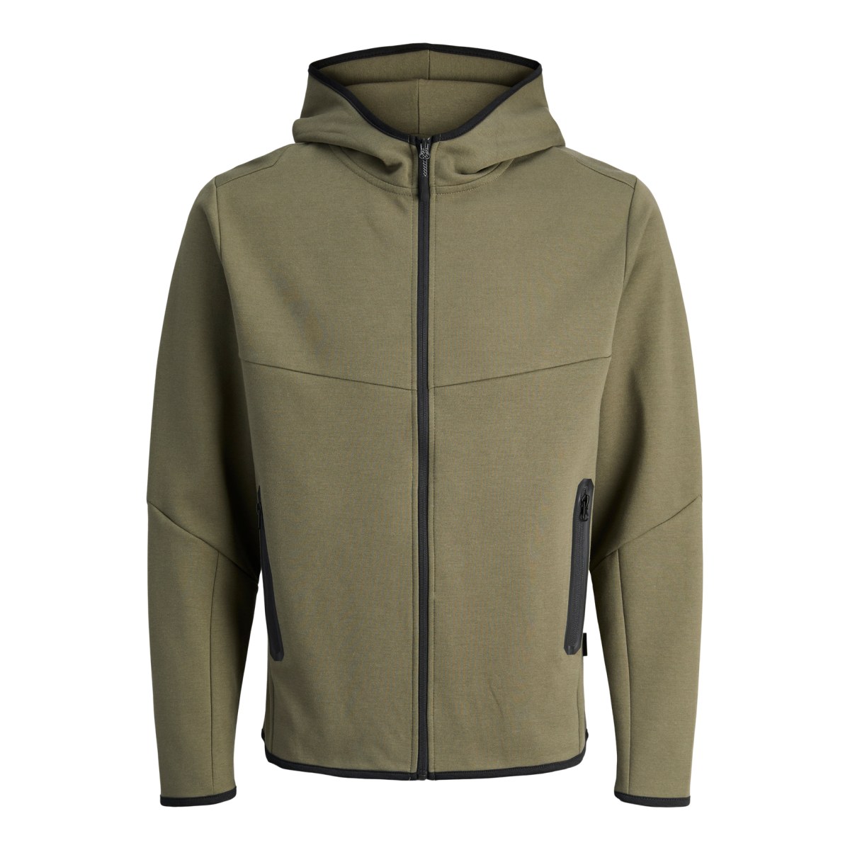 JACK AND JONES Jack & Jones Fusion Sweat Zip Hood - Veľkosť: S | Farba: Zelená · záber 1