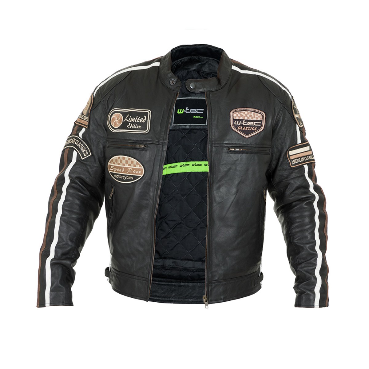 Pánska kožená moto bunda W-TEC Sheawen Black - Veľkosť: M | Farba: Čierna · záber 3