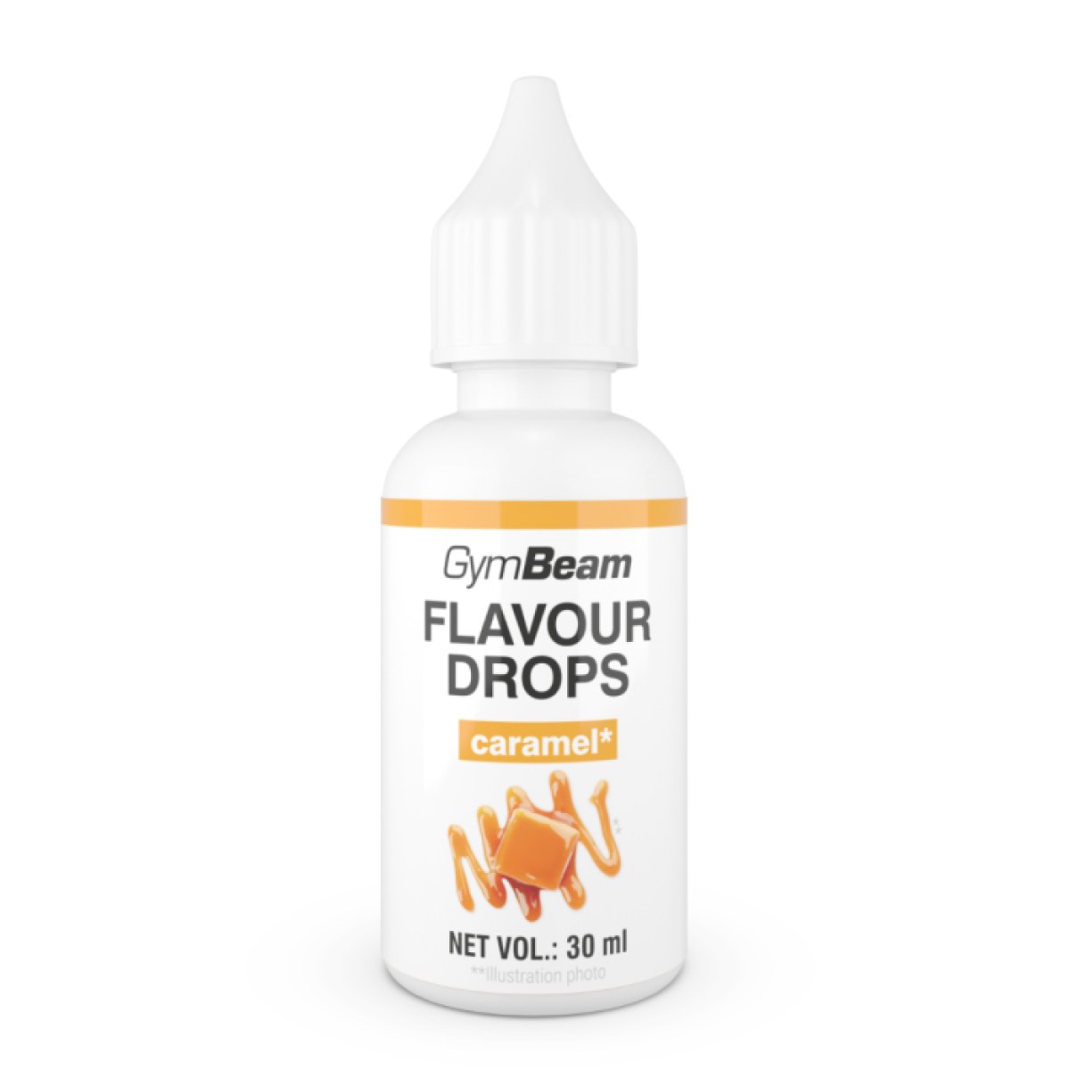 GymBeam Flavour Drops karamel · záber 1