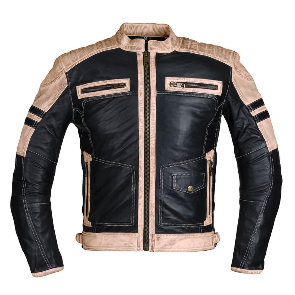 Pánska kožená bunda W-TEC Esbiker - Veľkosť: XXL · záber 1