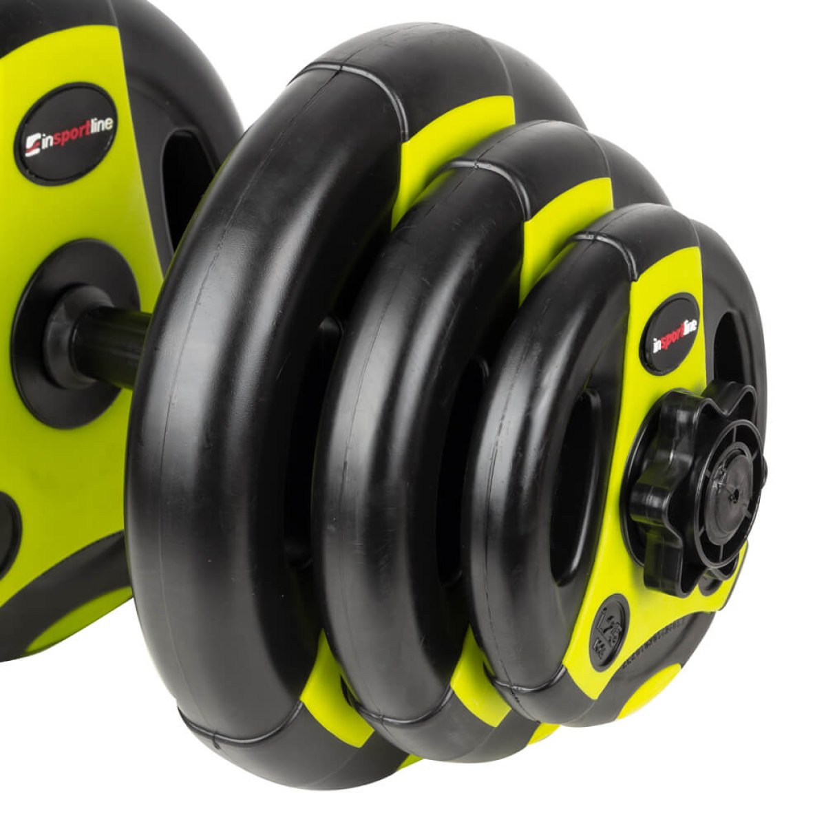 Jednoručný nakladací činkový set inSPORTline 3-18 kg čierno-zelený · záber 4