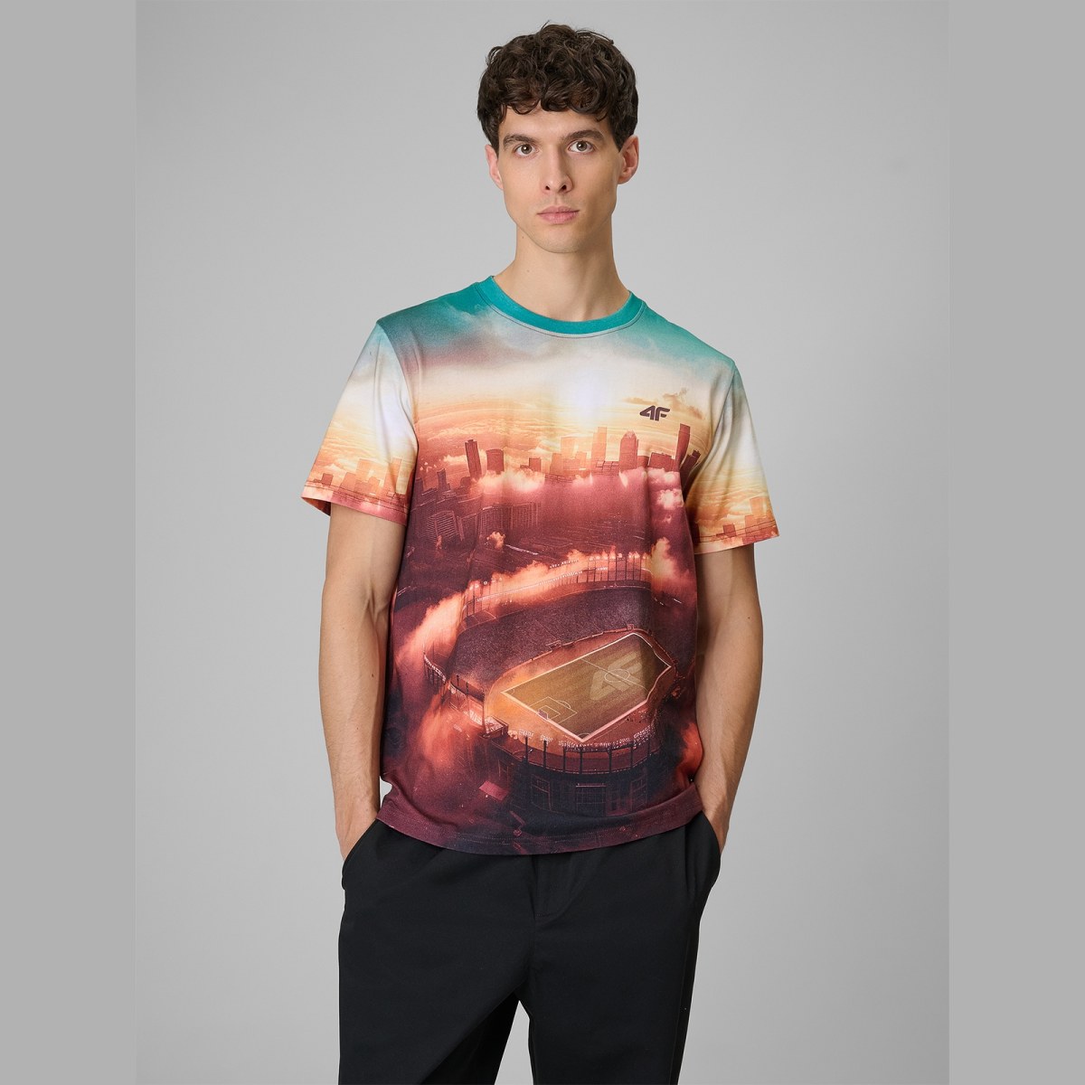 T-shirt regular s potlačou pánsky - multicolor · záber 1