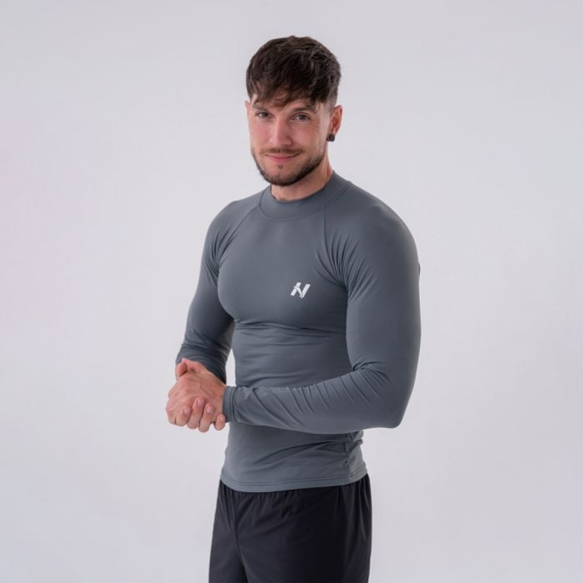 NEBBIA Pánske Tričko Long-Sleeve Active Grey XXLXXL · záber 1