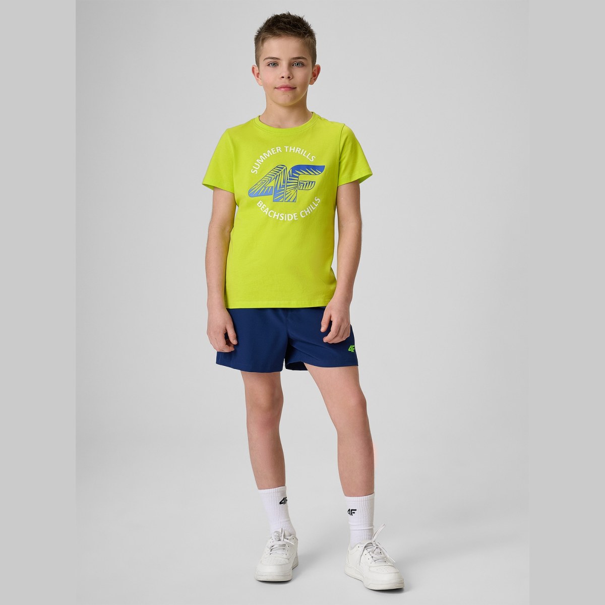 Chlapčenské plážové boardshorty - tmavomodré · záber 1