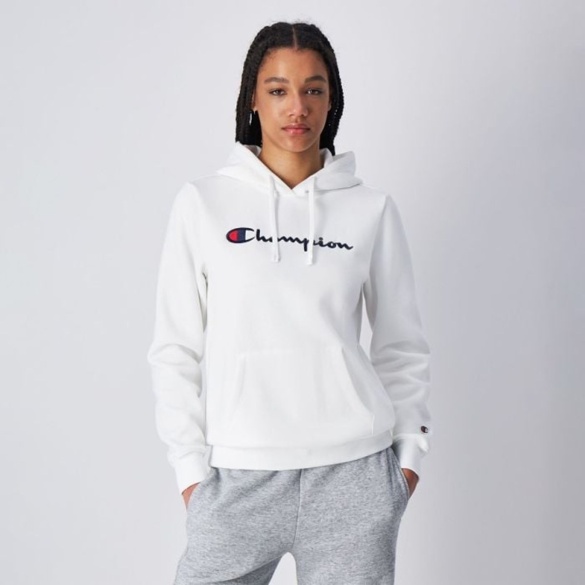Champion Dámska mikina Big Logo Slim Fit White SS · záber 1