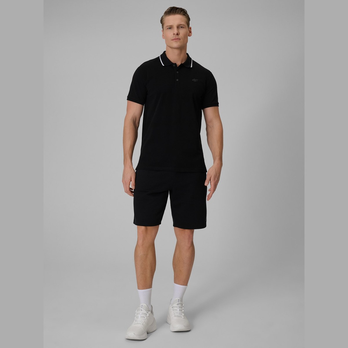 Pánske polo tričko regular - čierne · záber 4