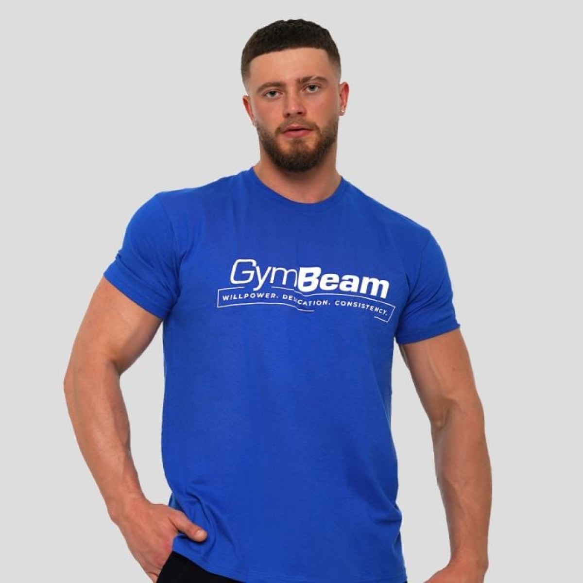 GymBeam Tričko Willpower Royal Blue SS · záber 1