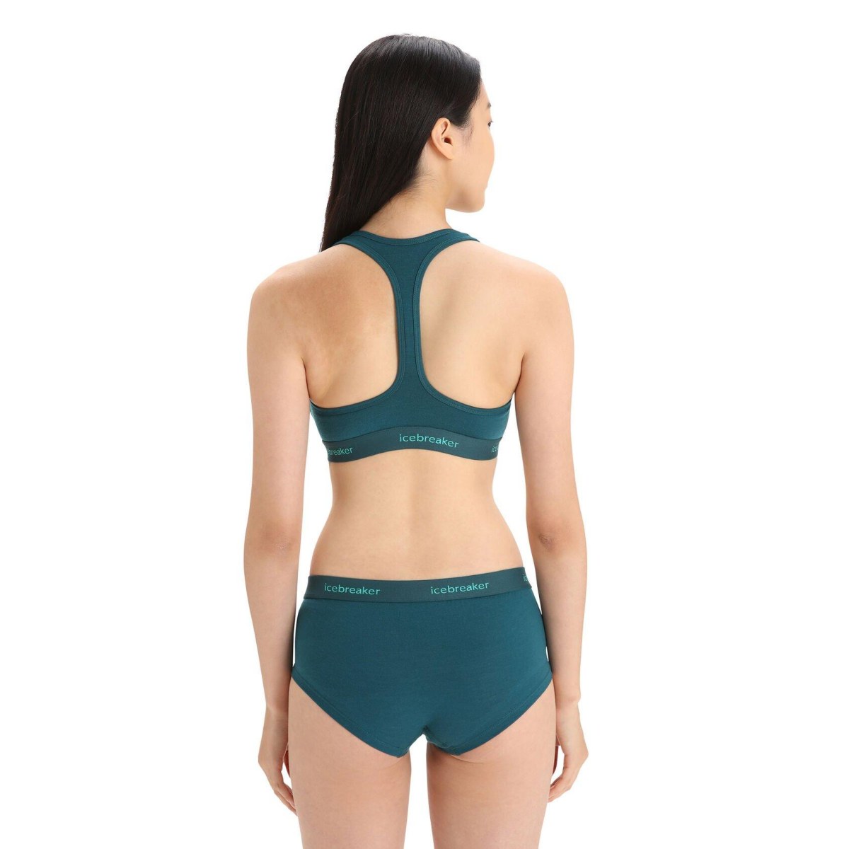 Icebreaker Merino Sprite Racerback Bra - Veľkosť: XS | Farba: Zelená · záber 4
