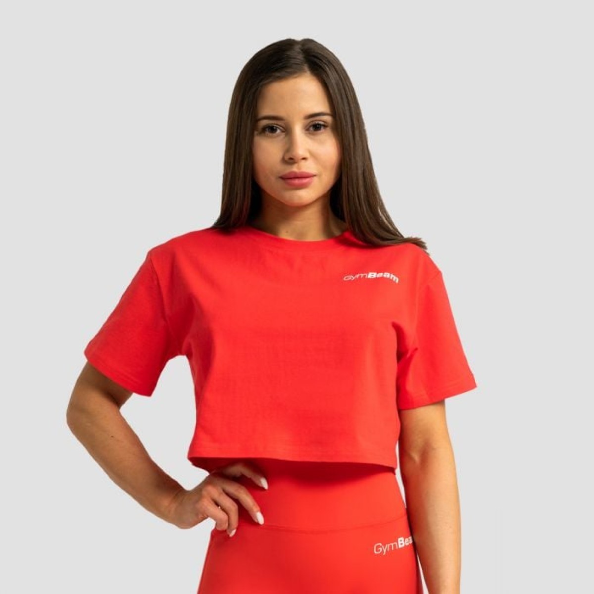 GymBeam Dámske tričko Cropped Limitless Hot Red XSXS · záber 1