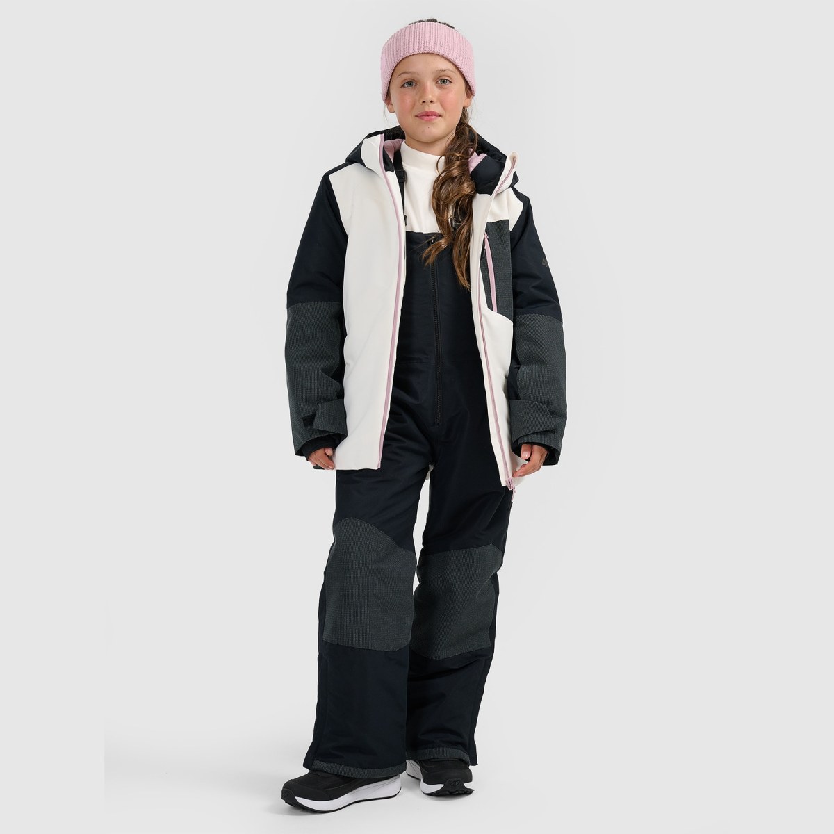 Snowboardová bunda membrána 10000 dievčenská - biela · záber 2