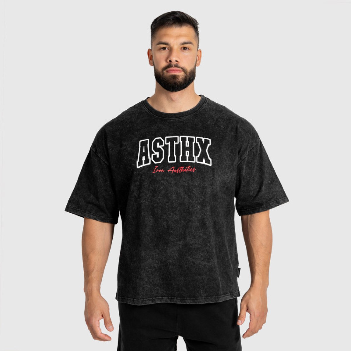 Pánske tričko Iron Aesthetics ASTHX, washed black · záber 1