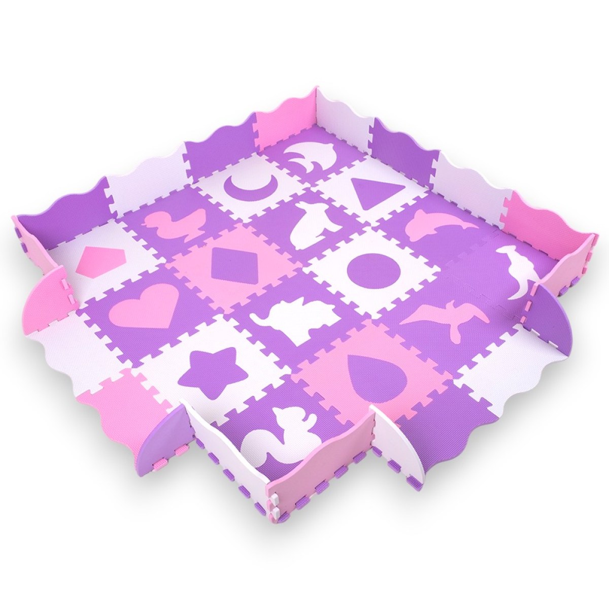 Penové puzzle s ohrádkou inSPORTline Burgino 30,5x30,5x1 cm, 36ks · záber 1