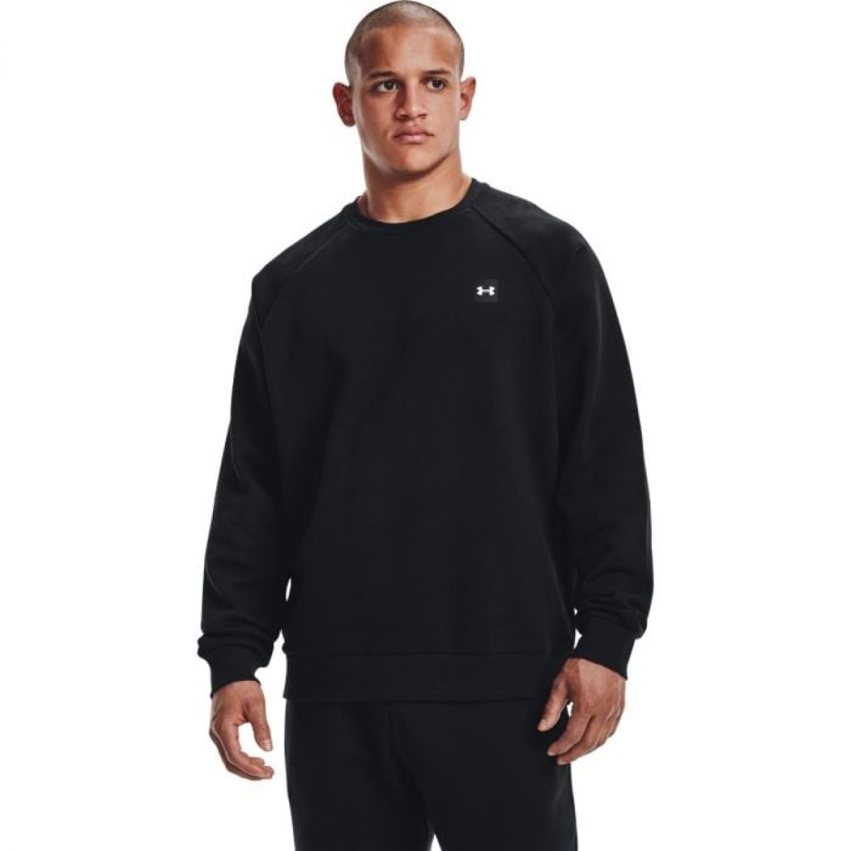 Under Armour Pánska mikina Rival Fleece Crew čierna S · záber 1
