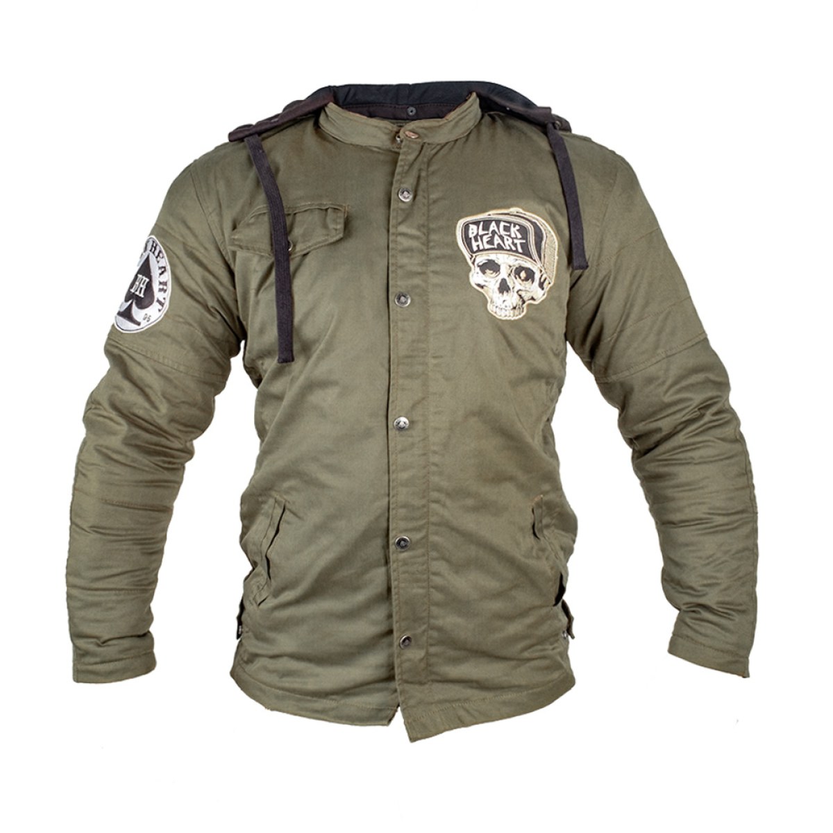 W-TEC Black Heart Hat Skull Jacket Garage Built - 5XL · záber 1
