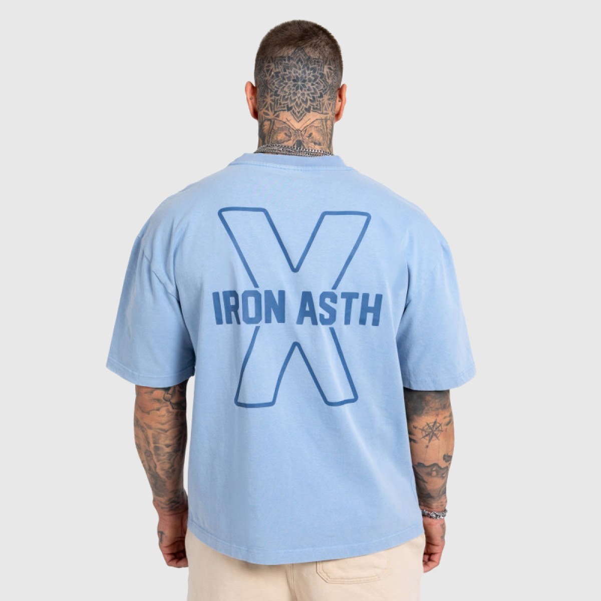 Pánske tričko Iron Aesthetics X Washed, modré · záber 4
