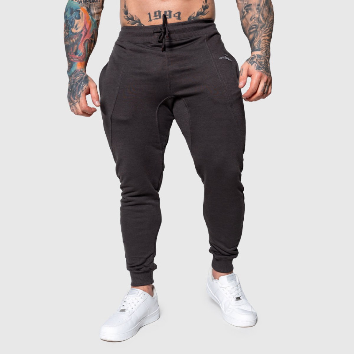 Pánske športové tepláky Iron Aesthetics Flexi, tmavosivé · záber 2