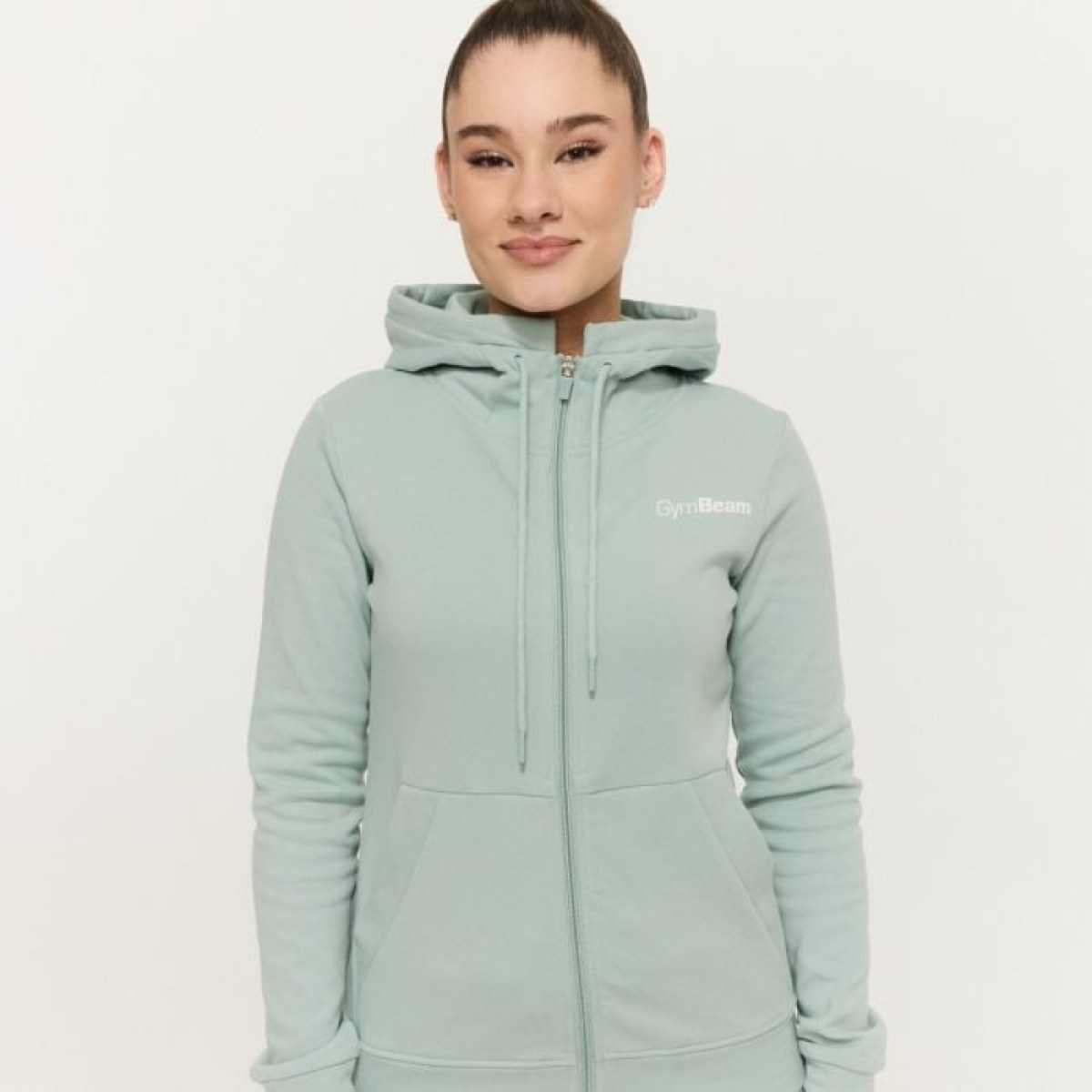 GymBeam Dámska mikina so zipsom Limitless Eucalypt XXLXXL · záber 1
