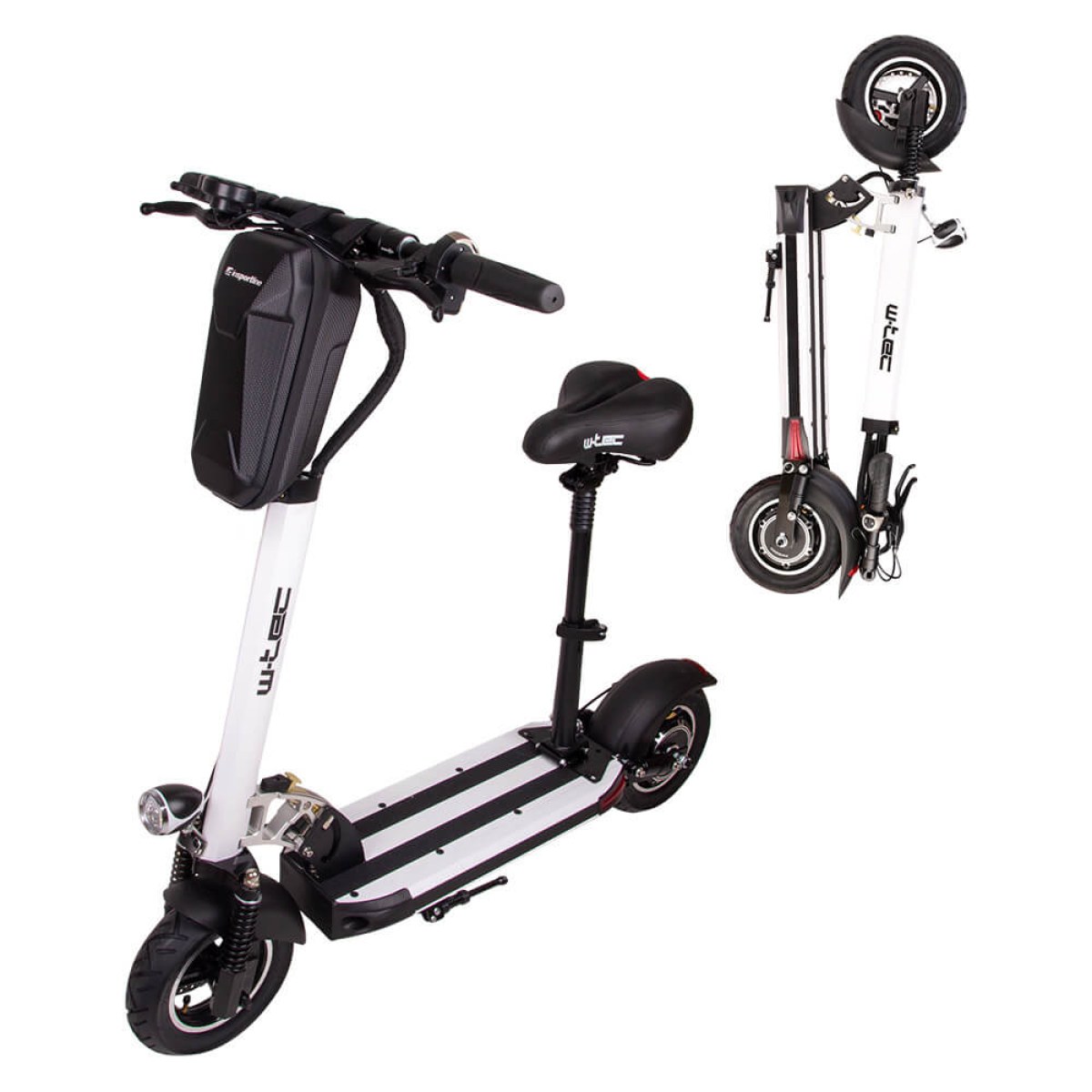 W-TEC Tenmark III se sedátkem a brašnou biela · záber 1