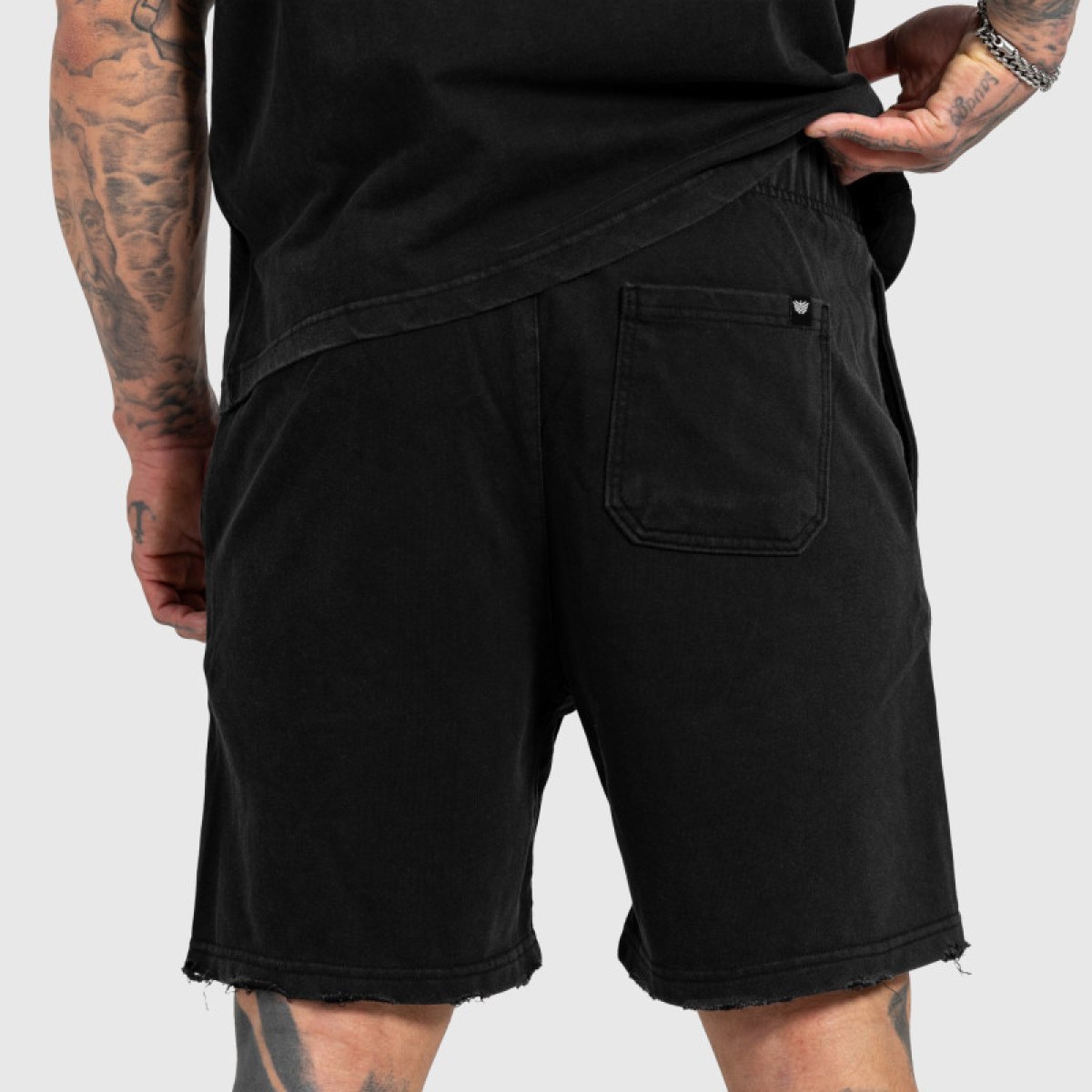 Pánske kraťasy Iron Aesthetics X Washed, čierne · záber 3